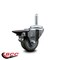 Service Caster 3 Inch Gray Polyurethane Wheel Swivel 34 Inch Threaded Stem Caster with Brake SCC SCC-TS20S314-PPUB-PLB-34212 - alternate 2